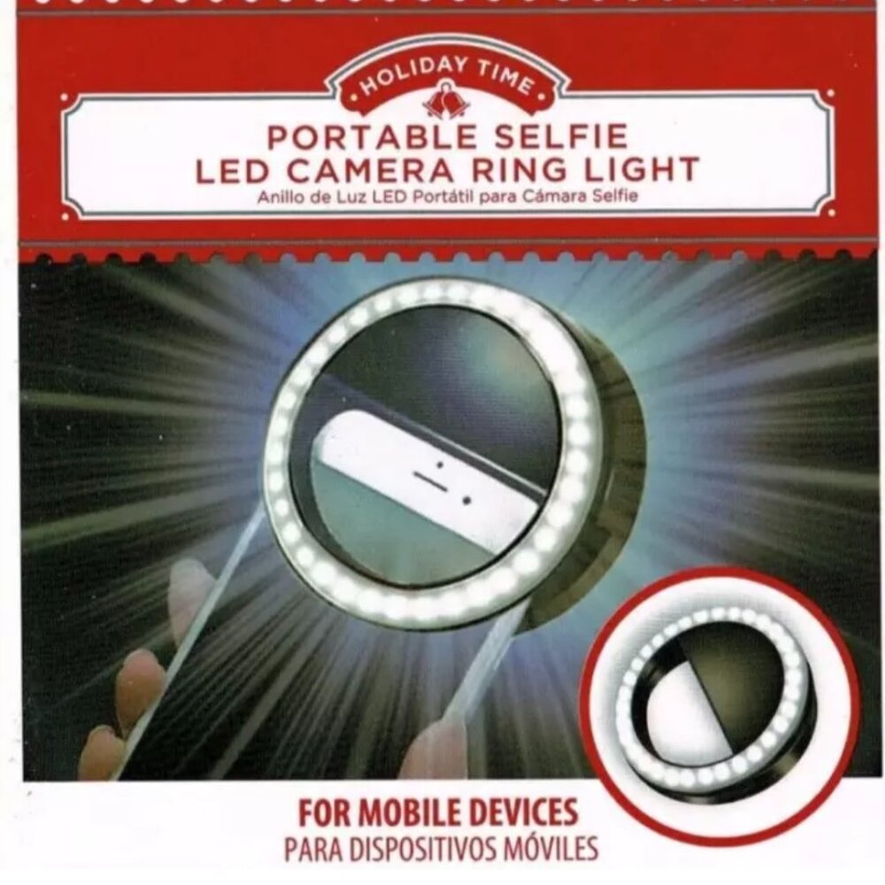 Holiday Time Portable Selfie LED Camera Ring Light